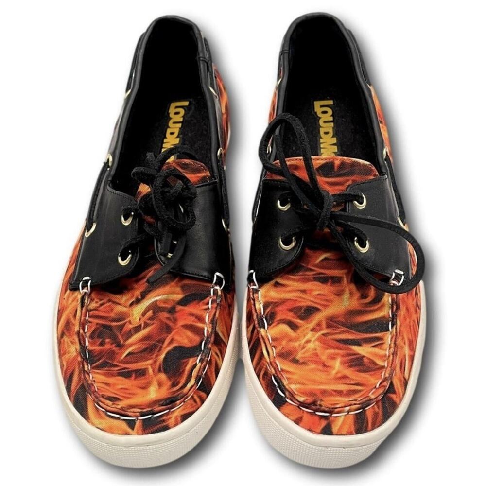 Loudmouth After PGA Golf Shoes Sailor Flames Boat Lace Up Mens 12 Fast Ship NEW - Picture 2 of 12